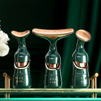 Masażer soniczny 3w1 do twarzy, szyi i oczu – liftingujący, wibracyjny, ujędrniający, 10 000 drgań/min