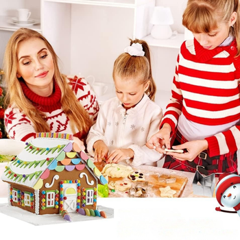 Zestaw foremek stalowych – foremki do domku z piernika, stal nierdzewna, świąteczne wypieki