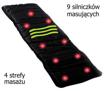 MATA MASUJĄCA z Funkcją Grzania Materac 4 strefy masażu 168x55cm AG44B