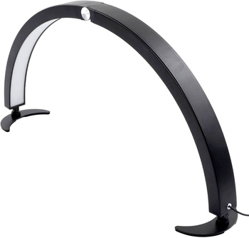 Składana lampa LED półksiężyc 40W – czarna, regulacja barwy i jasności, pilot