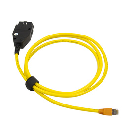 Kabel diagnostyczny BMW ENET OBD – kodowanie, programowanie, E-SYS, ISTA, INPA żółty