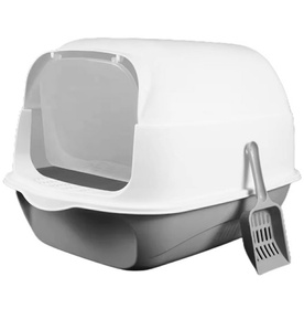 Duża kryta kuweta dla kota z otwieranym wiekiem – łatwe sprzątanie i wygoda 