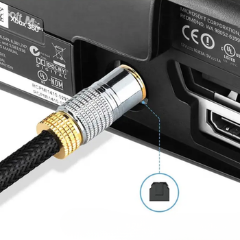 Kabel optyczny Toslink – audio HQ 3 m, czarny, do TV i soundbara