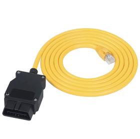 Kabel diagnostyczny BMW ENET OBD – kodowanie, programowanie, E-SYS, ISTA, INPA żółty