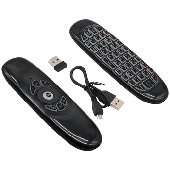 Bezprzewodowy pilot Air Mouse z klawiaturą QWERTY – Smart TV, PC, Android, 2.4 GHz