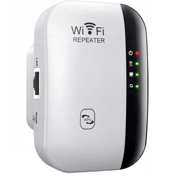 REPEATER Wzmacniacz Sygnału WLAN 2,4GHz sieciowy + kabel biały AK339