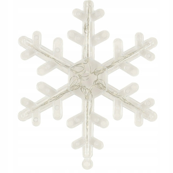 Świąteczna lampka LED – płatek śniegu, 10 diod, ciepła biel, 16 cm
