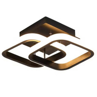 LAMPA Sufitowa LED z zaoblonymi listwami LED 22W neutralna biel czarna