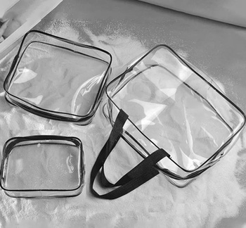 BQ60 ZESTAW KOSMETYCZEK TRANSP. 3SZT