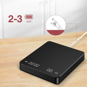 Elektroniczna waga kuchenna do kawy z timerem i dokładnością 0,1 g – USB-C, LCD