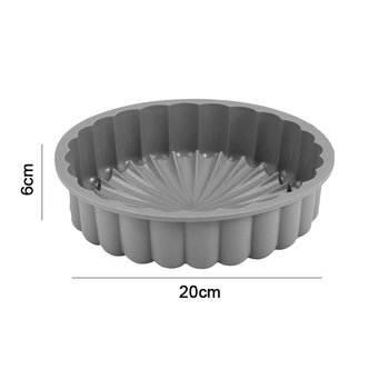 Silikonowa foremka do pieczenia 20 cm, nieprzywierająca, odporna na temperatury, łatwa do czyszczenia DA369