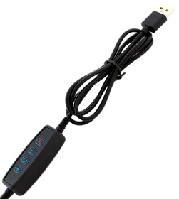 Bezcieniowa lampka LED z klipsem – regulacja jasności, zasilanie USB, elastyczny pałąk czarna