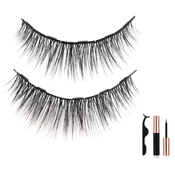 RZĘSY Magnetyczne 5 par + pęseta + eyeliner x 2 9x03mm AG851A