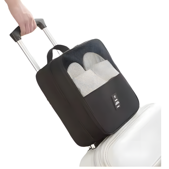 Torba na buty podróżna organizer – wodoodporna, kompaktowa, z uchwytem i zamkiem czarna