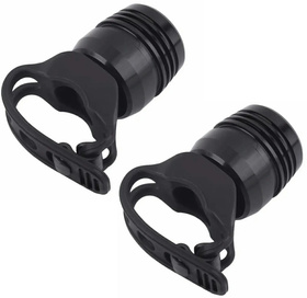Zestaw LAMPEK Rowerowych LED Przednia Tylna Rotacja 360 czarne ZD114