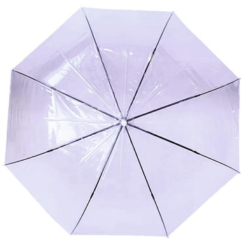 Przezroczysty parasol składany – stylowy i praktyczny, fioletowy transparentny 91cm transparentny fiolet BQ13C 