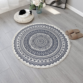 Dekoracyjny DYWANIK Podłogowy BOHO okrągły chodnik 90cm AG491F