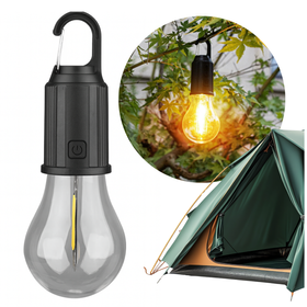 Lampka kempingowa LED USB-C z akumulatorem i haczykiem – wodoodporna, 3 tryby świecenia
