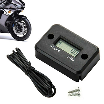 Elektroniczny LICZNIK motogodzin czasu pracy silnika LCD czarny AG351
