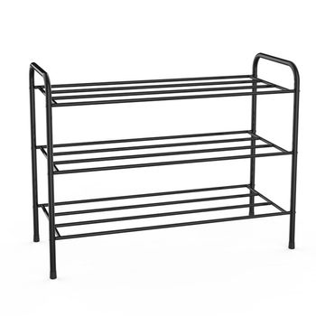 Półka na buty stalowa 3-poziomowa – metalowy regał do przedpokoju