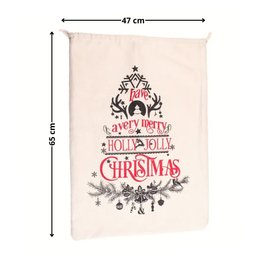 Świąteczny worek prezentowy jutowy 65×47 cm – worek od Mikołaja