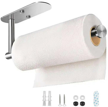 UCHWYT na Ręcznik Papierowy Kuchenny Stalowy 34cm srebrny