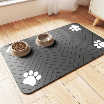 Mata pod miski dla psa i kota 50×30 cm – wodoodporna, antypoślizgowa, łatwa w czyszczeniu