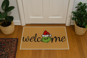 Świąteczna wycieraczka do butów – Grinch „WELCOME”, 40×60 cm