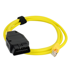 Kabel diagnostyczny BMW ENET OBD – kodowanie, programowanie, E-SYS, ISTA, INPA żółty