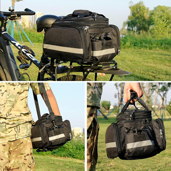 SAKWA Rowerowa Torba na tylny bagażnik rowerowy 32x28cm czarny RW38