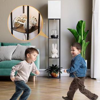 ZD178 STOJĄCA LAMPA PODŁOGOWA Z PÓŁKAMI