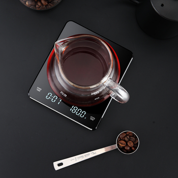 Elektroniczna waga kuchenna do kawy z timerem i dokładnością 0,1 g – USB-C, LCD