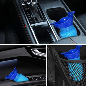 Składana butelka na mocz 750 ml z lejkiem podróżna przenośna unisex