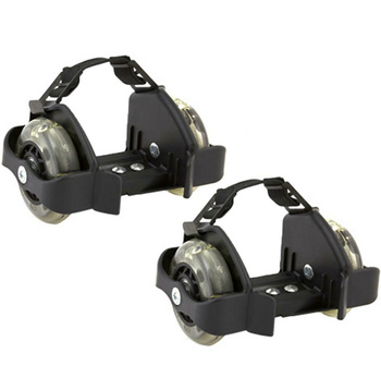 AG234 WROTKI ROLKI ŚWIECĄCE NA BUTY BLAC