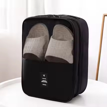 Torba na buty podróżna organizer – wodoodporna, kompaktowa, z uchwytem i zamkiem czarna