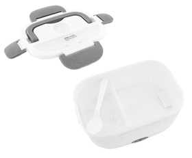 LUNCHBOX Podgrzewany Termos Elektryczny 40W 1,1 litra biało-szary AG479G