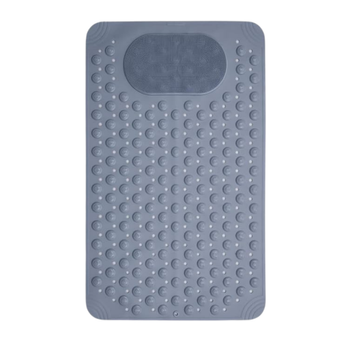 Antypoślizgowa mata łazienkowa 68×35 cm – z wypustkami masującymi, szara