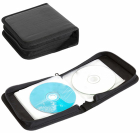 ORGANIZER na Płyty CD DVD Etui Pokrowiec na 40 płyt czarny AG429