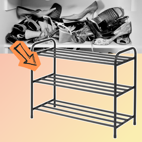 Półka na buty stalowa 3-poziomowa – metalowy regał do przedpokoju