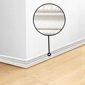 Ozdobna LISTWA na Ścianę Przypodłogowa Sufitowa Przyklejana 230x8cm biała AG992