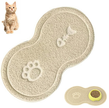 DA152B MATA POD MISKĘ DLA PSA KOTA BEŻ