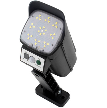 Wisząca lampa solarna LED z atrapą kamery i czujnikiem ruchu - Zdalne sterowanie IR, Oświetlenie zewnętrzne, bezpieczna i energooszczędna czarna AK333