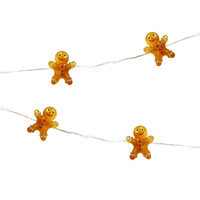 Lampki choinkowe świąteczne gingerbread man girlanda LED 2m piernikowe ludki 20 diod