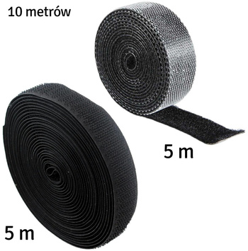 Zwijany ORGANIZER na Kable Maskownica Taśma 5m czarny AG736
