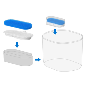 Filtr do fontanny dla kota podłużny 10x3,5 cm wkład do poidełka