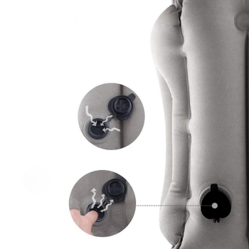 DA413 POMPOWANA PODUSZKA PODRÓŻNA SZARA