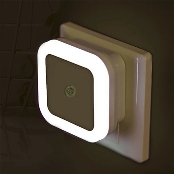 LAMPKA NOCNA z Czujnikiem Zmierzchu do kontaktu 4xLED biała ZD19A