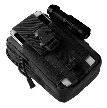 Wodoodporna nerka biodrówka na pasek – etui na telefon i drobiazgi czarna