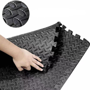 MATA pod sprzęt do ćwiczeń puzzle piankowe 180cmx180cm szaro-czarne