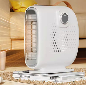 Kompaktowy wentylator przenośny z regulacją siły nawiewu – 500W, 2 stopnie biały DA313 